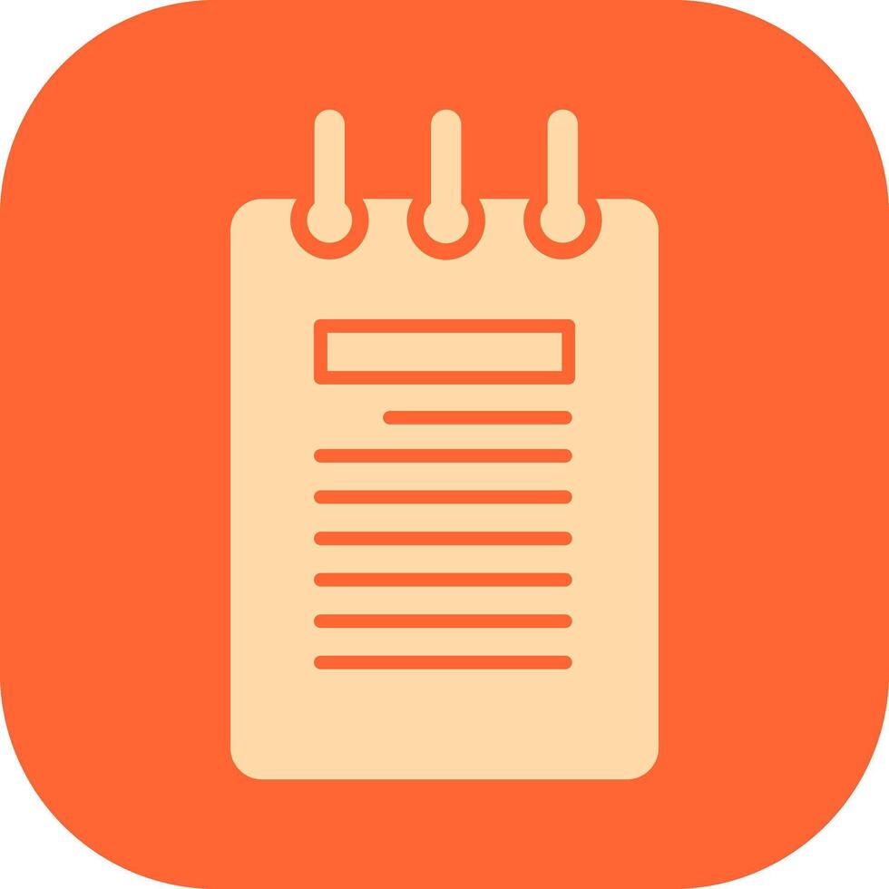 Notepad Vector Icon