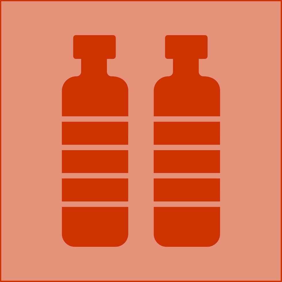 botella en icono de vector de agua