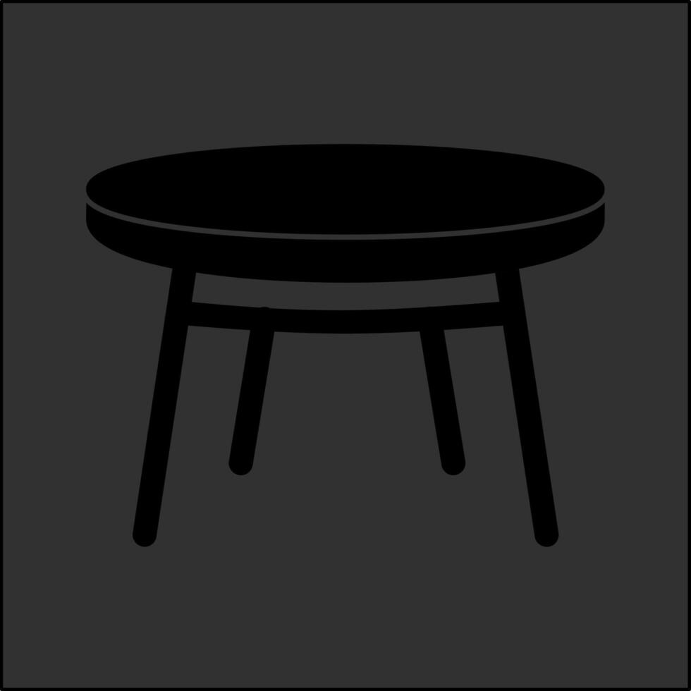 icono de vector de mesa pequeña