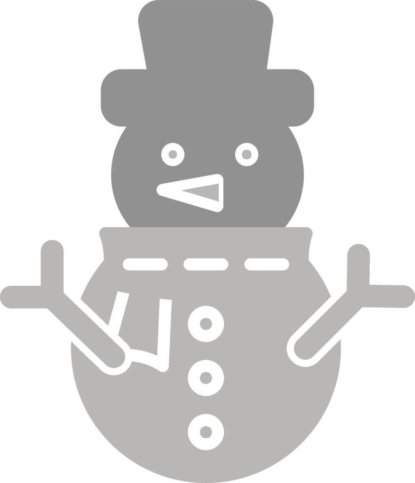 icono de vector de muñeco de nieve