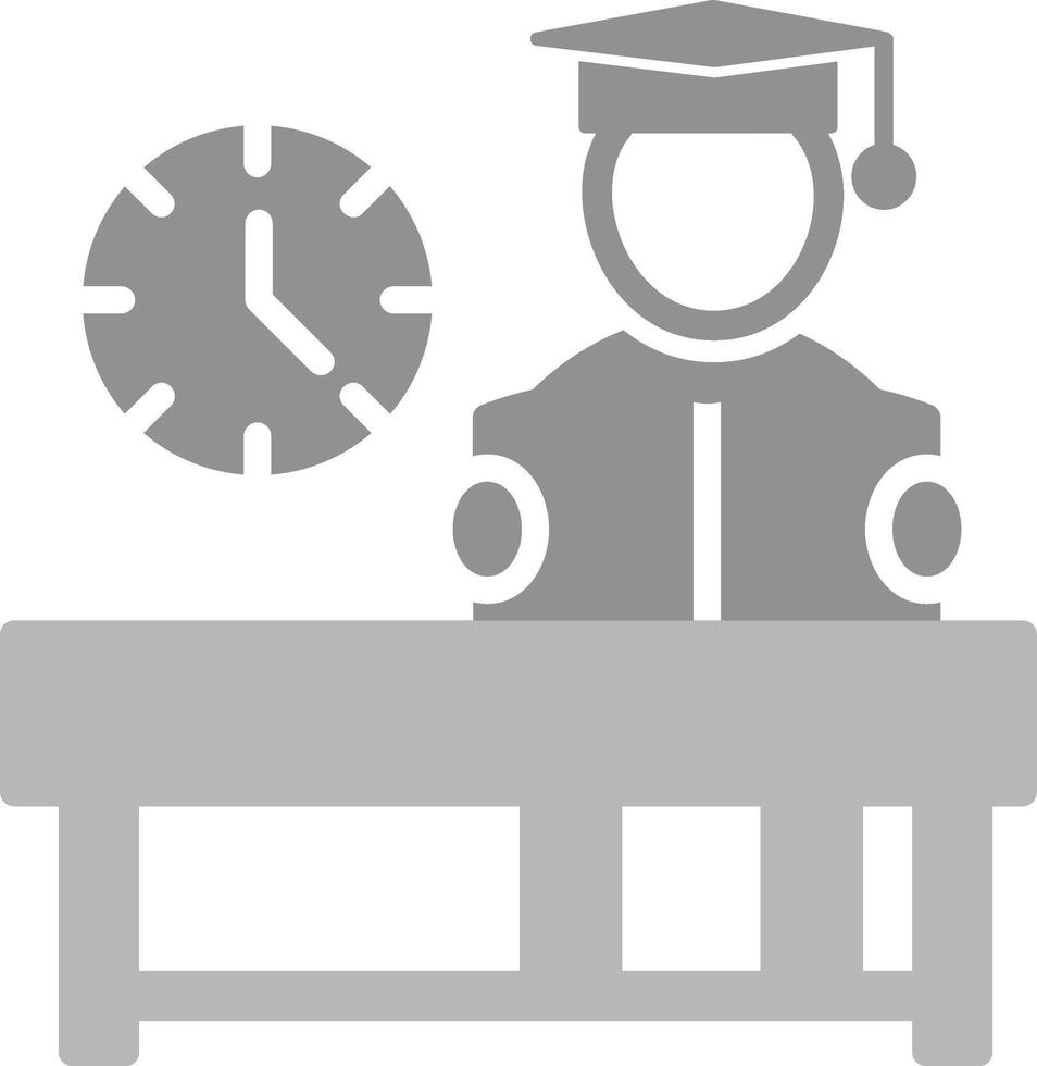 Studying on Desk I Vector Icon