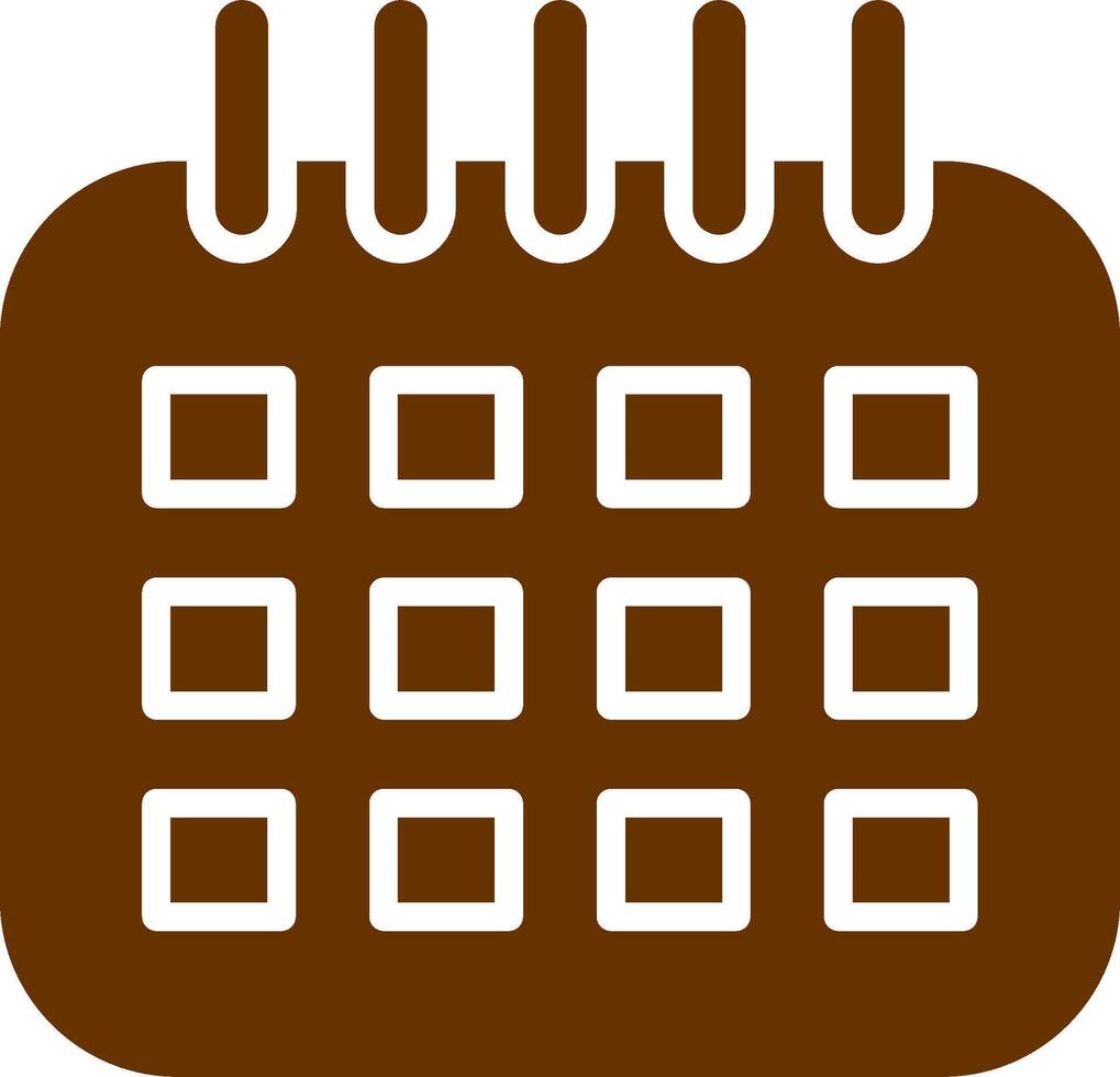 icono de vector de calendario marcado