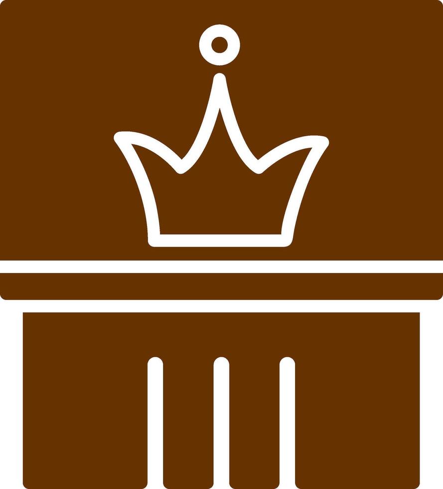 icono de vector de exhibición de corona