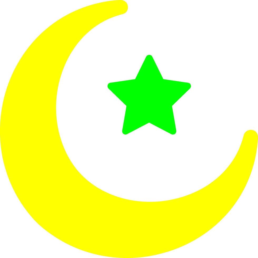 Moon and Star Vector Icon