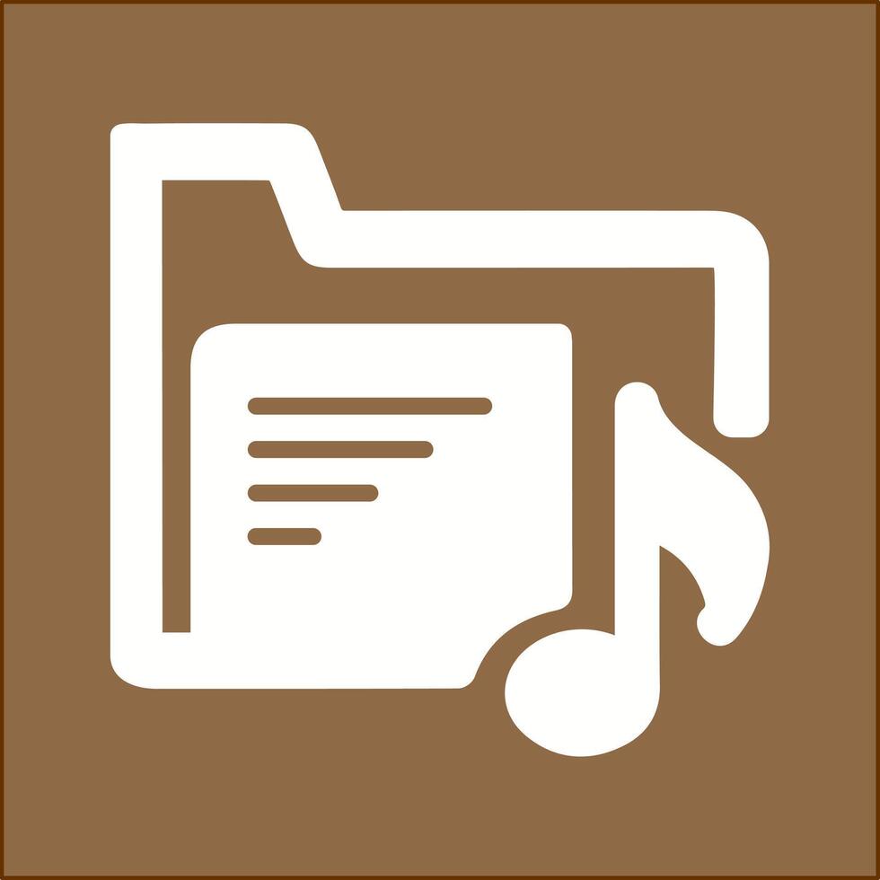 Music Folder Vector Icon