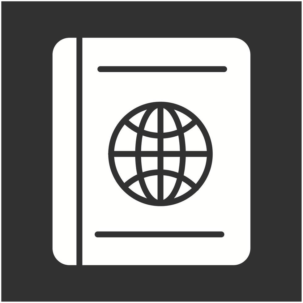 icono de vector de pasaporte