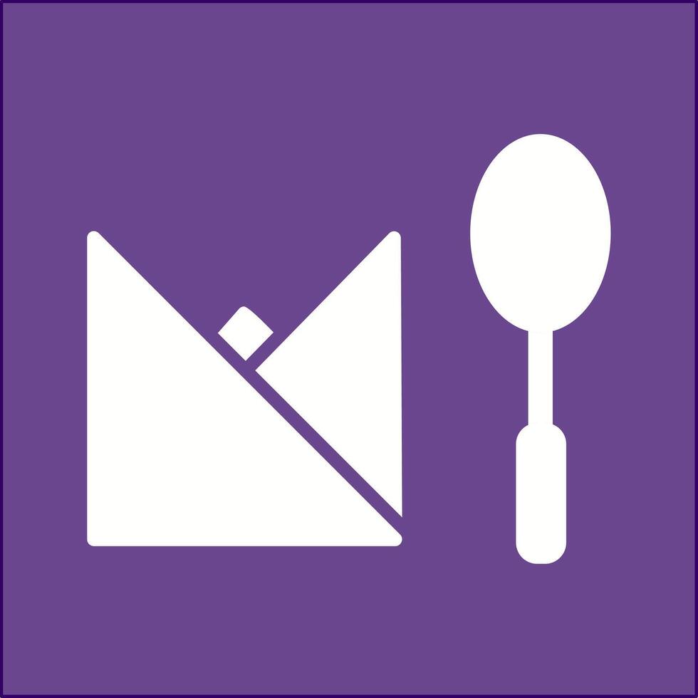 Spoon and Napkin Vector Icon