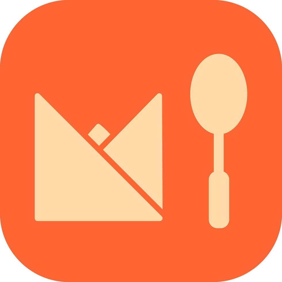 Spoon and Napkin Vector Icon