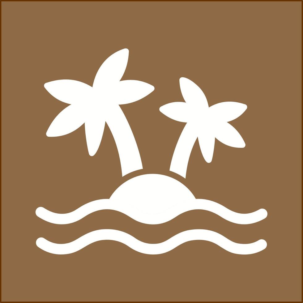 icono de vector de isla