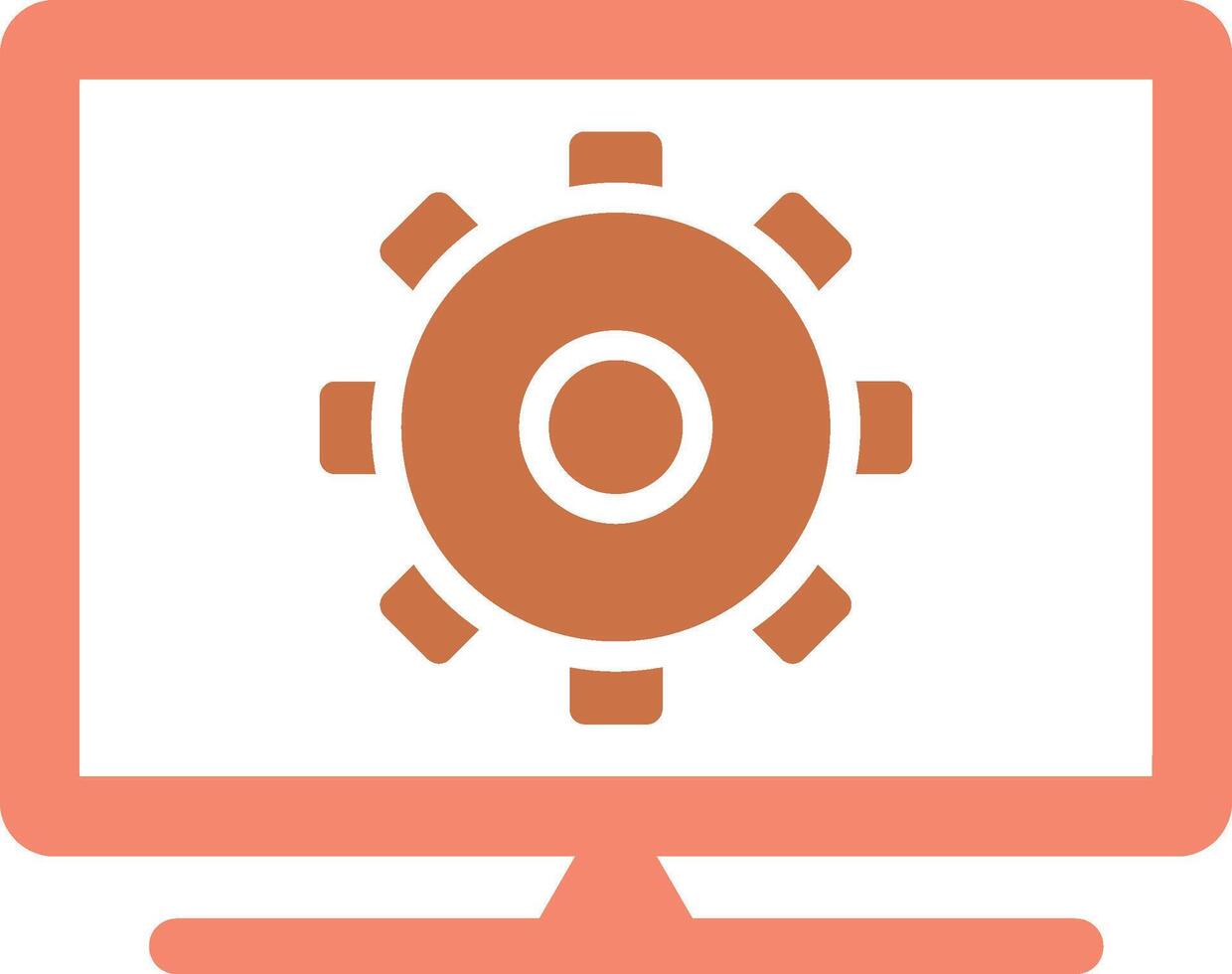 Computer Settings Vector Icon