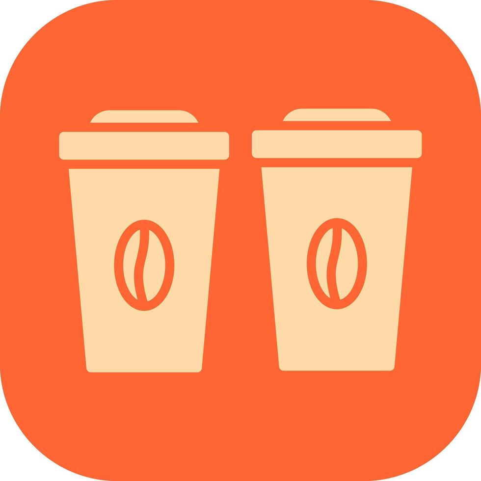 Two Coffees Vector Icon