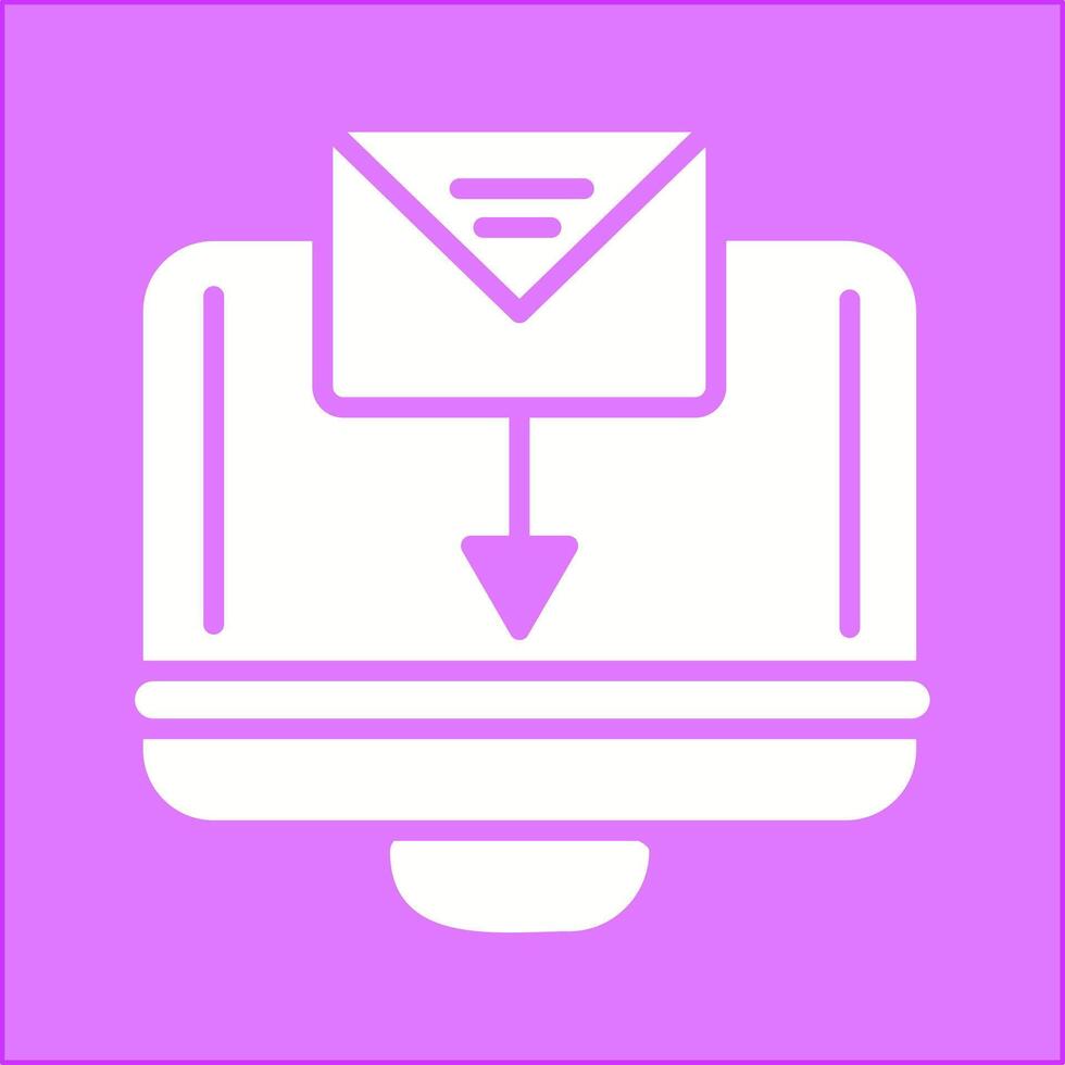 correo subir vector icono