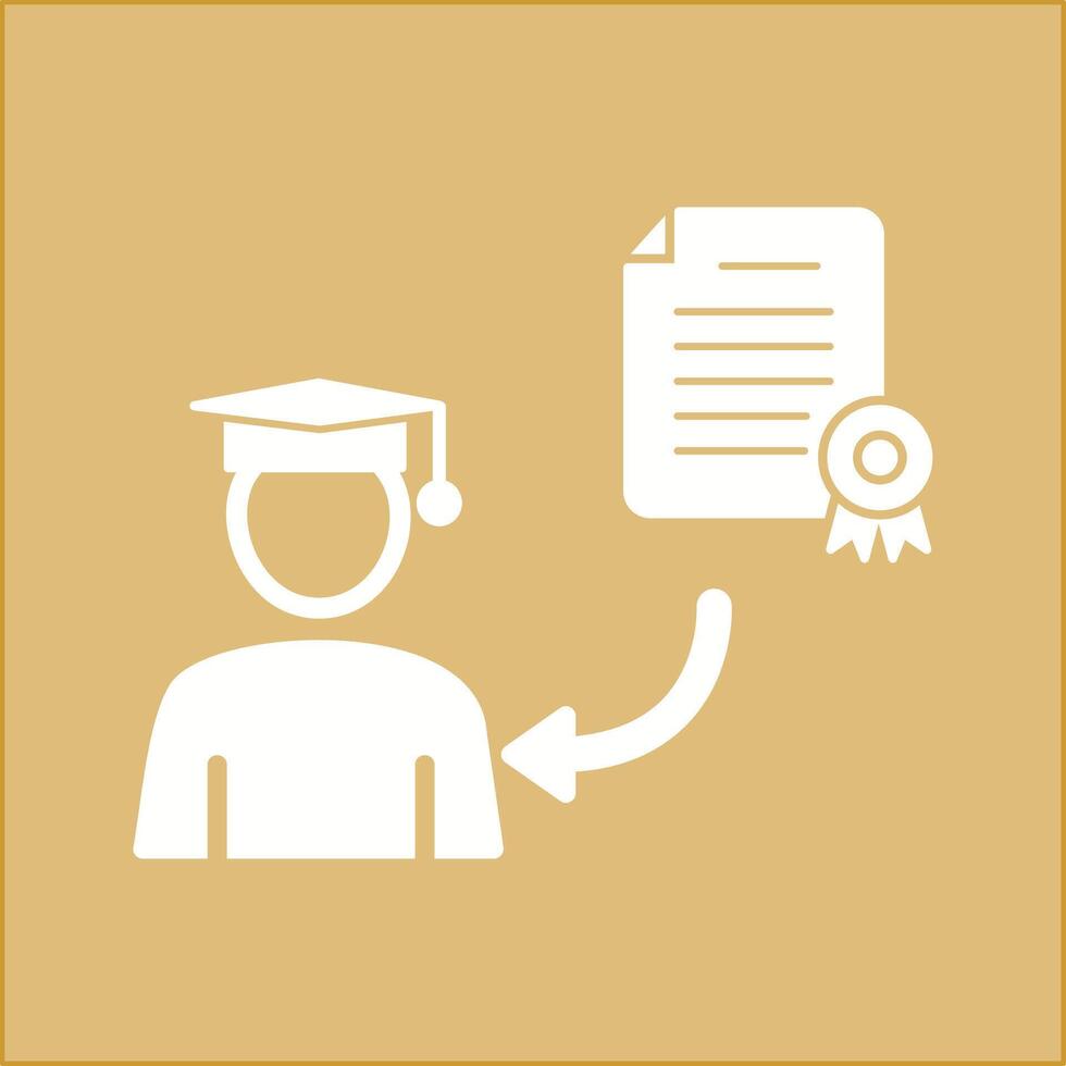Receiving Diploma Vector Icon