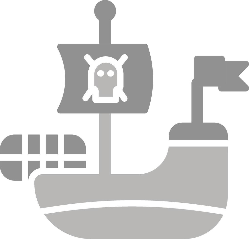 icono de vector de barco pirata