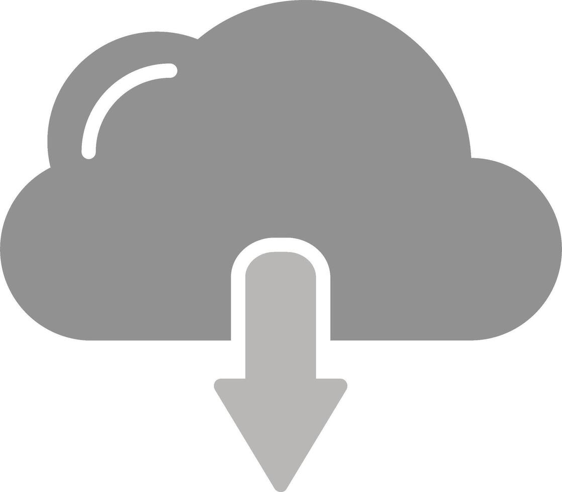 icono de vector de descarga de nube