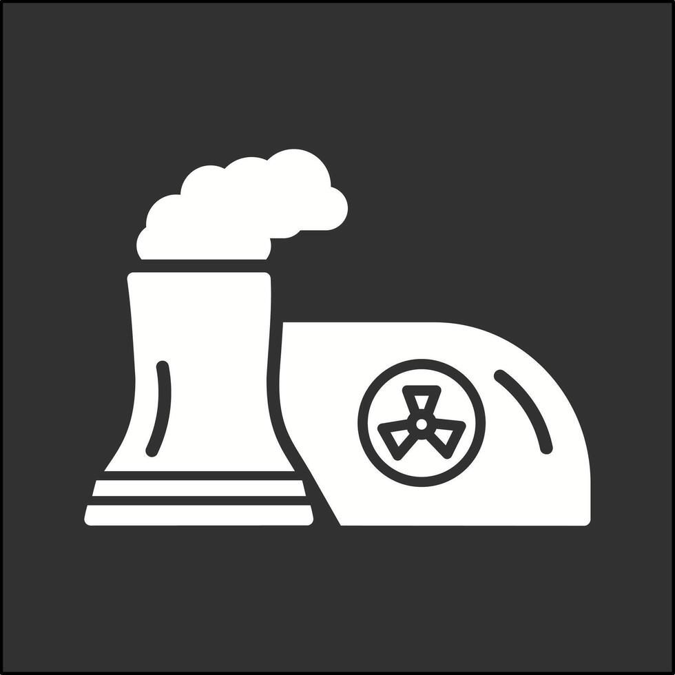 Nuclear Plant Vector Icon