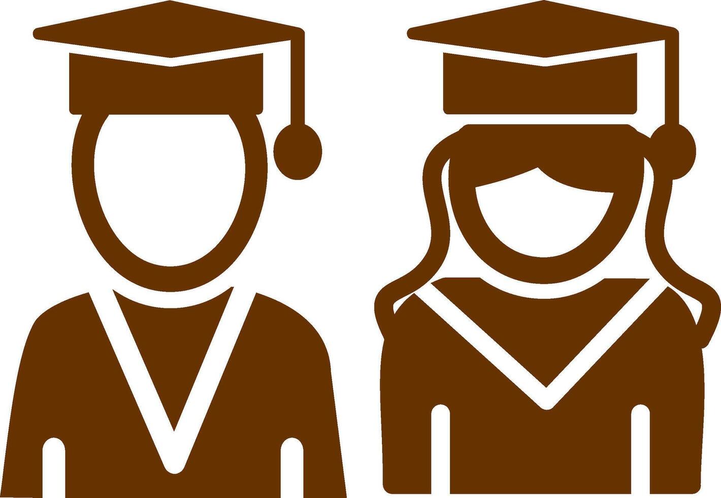 graduados vector icono