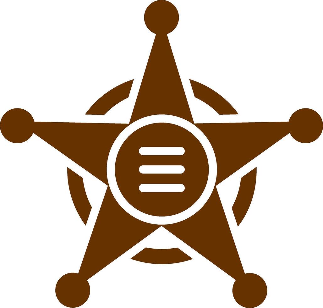 icono de vector de insignia de sheriff