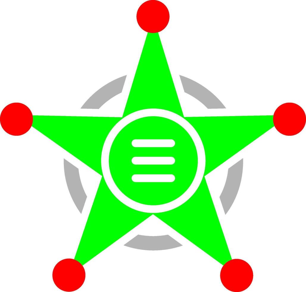 Sheriff Badge Vector Icon