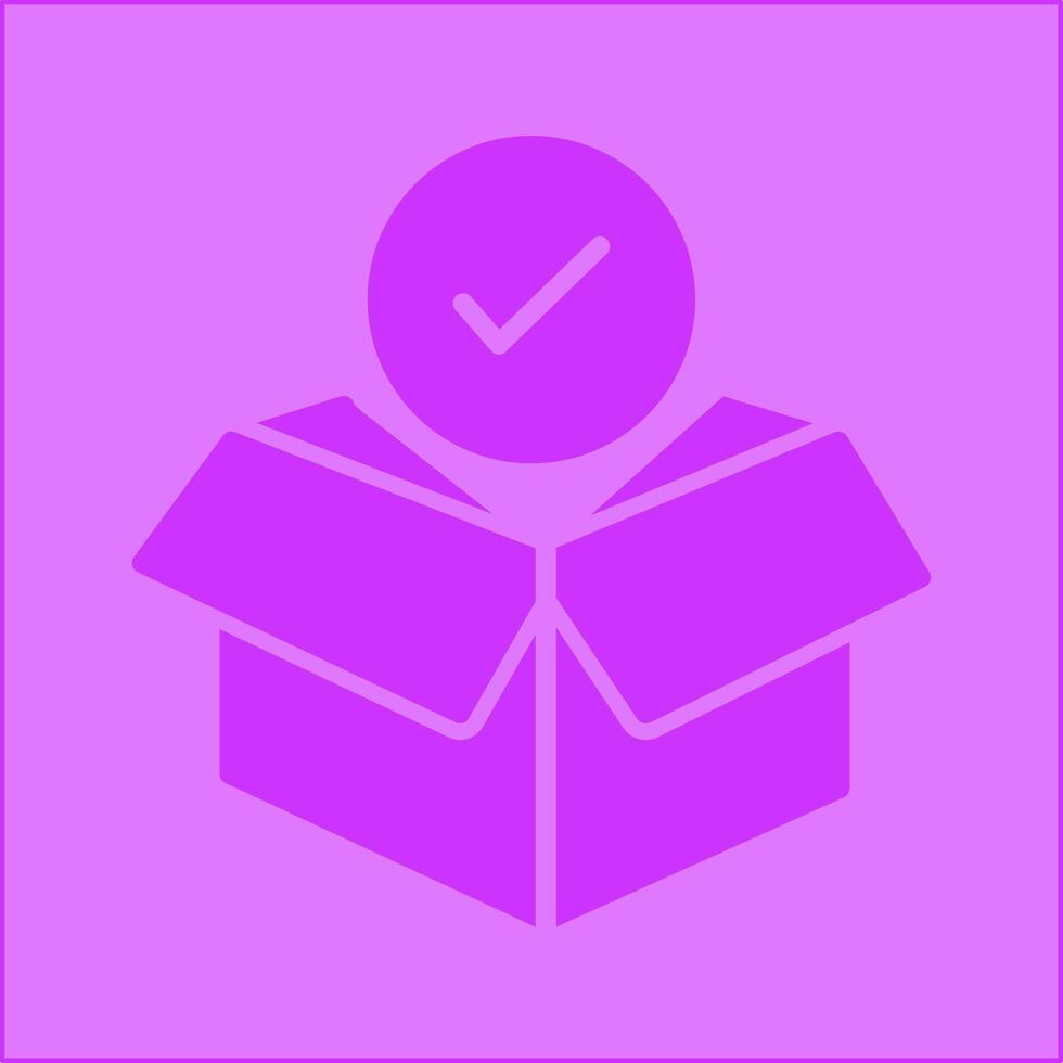 icono de vector de recepción de paquete