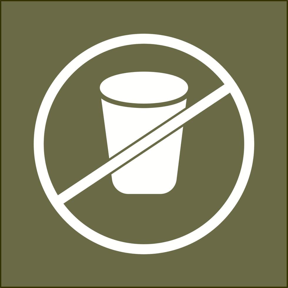 No Drinks Vector Icon
