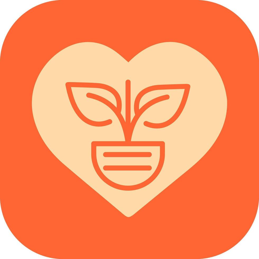 Ecology Heart Vector Icon