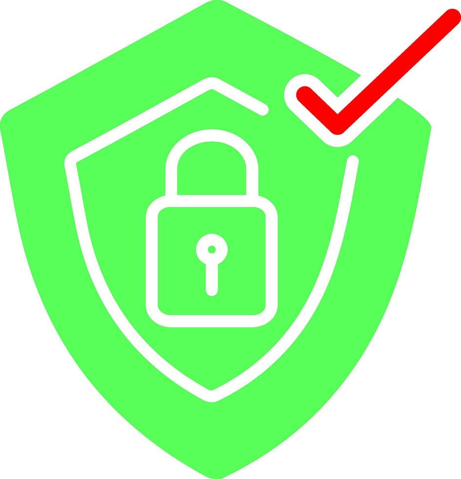 icono de vector de protección verificada