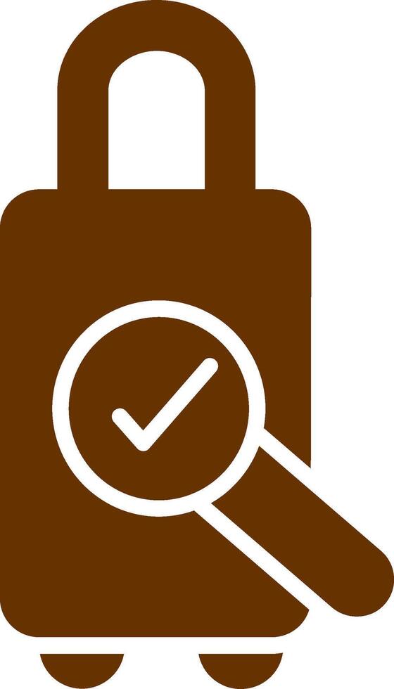 Luggage Inspection Vector Icon