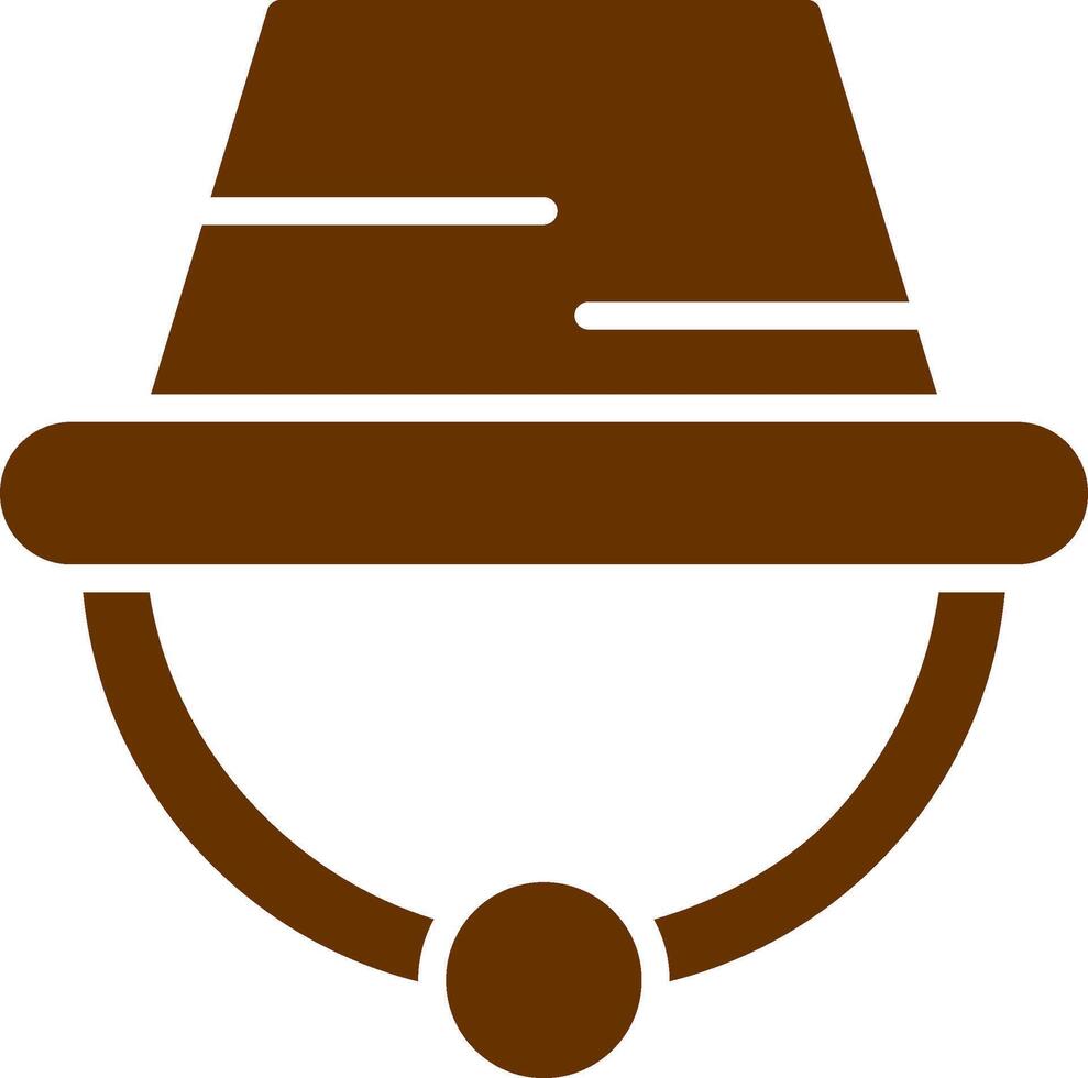 icono de vector de sombrero de camping