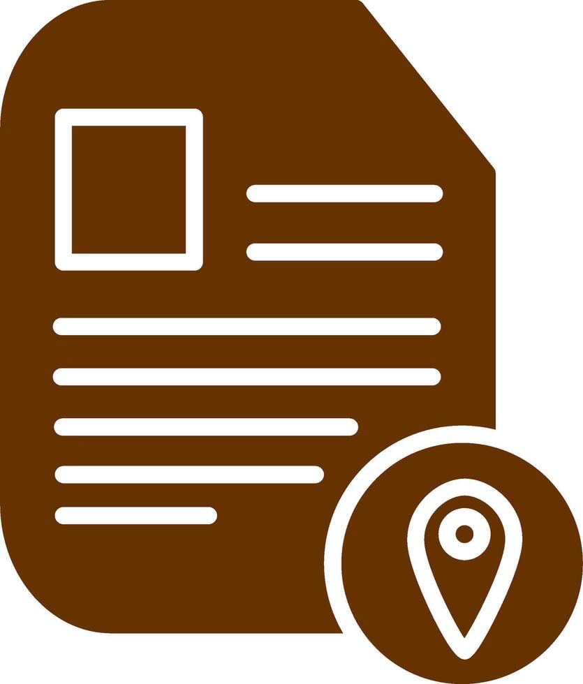 Document Location Vector Icon