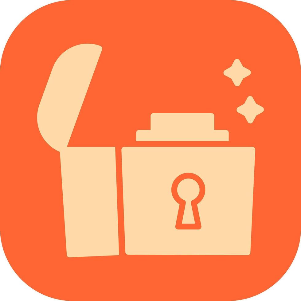 Open Treasure Box Vector Icon