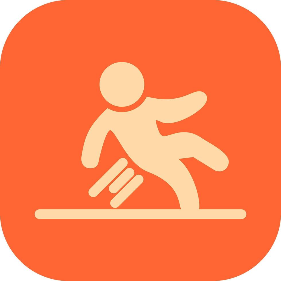 Danger of Slipping Vector Icon