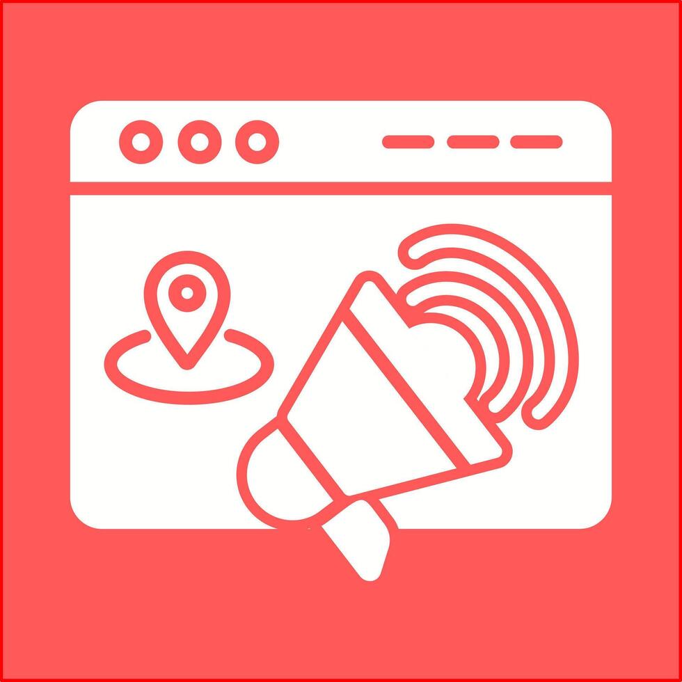 Location Web Advertising Vector Icon
