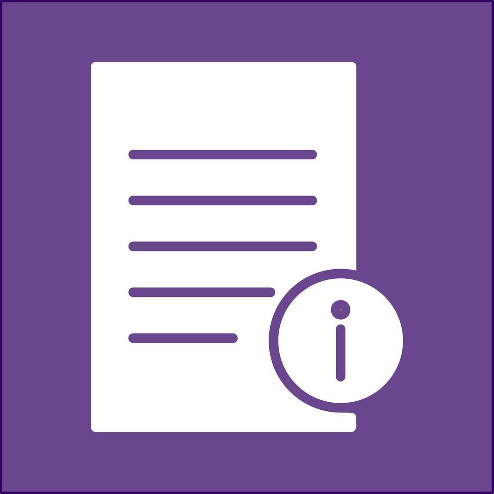 Information Document Vector Icon