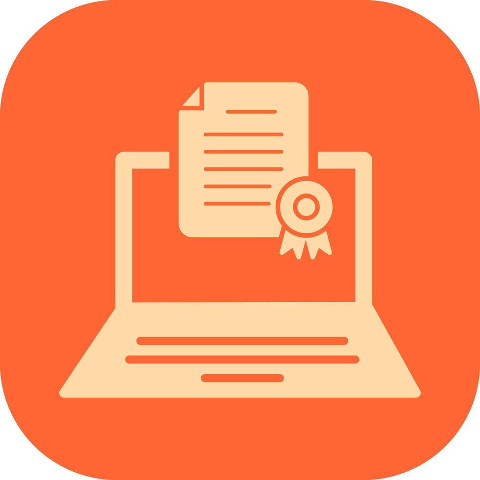 Online Graduation Vector Icon
