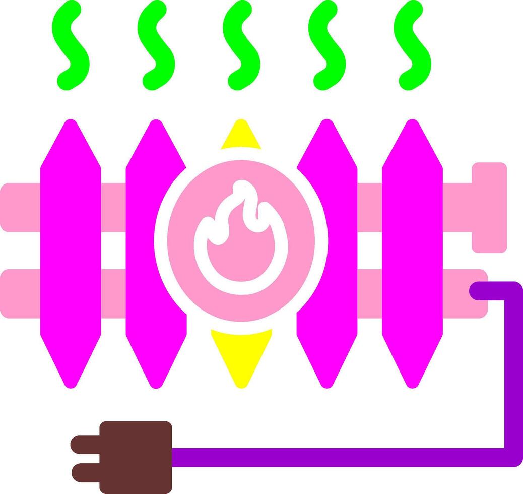 icono de vector de radiador de calor