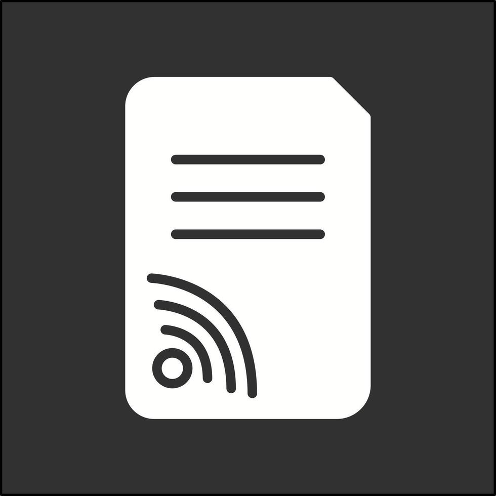 Wifi Documents Vector Icon