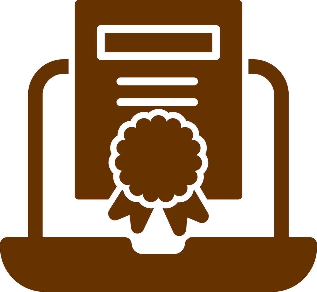 Online Certificate Vector Icon