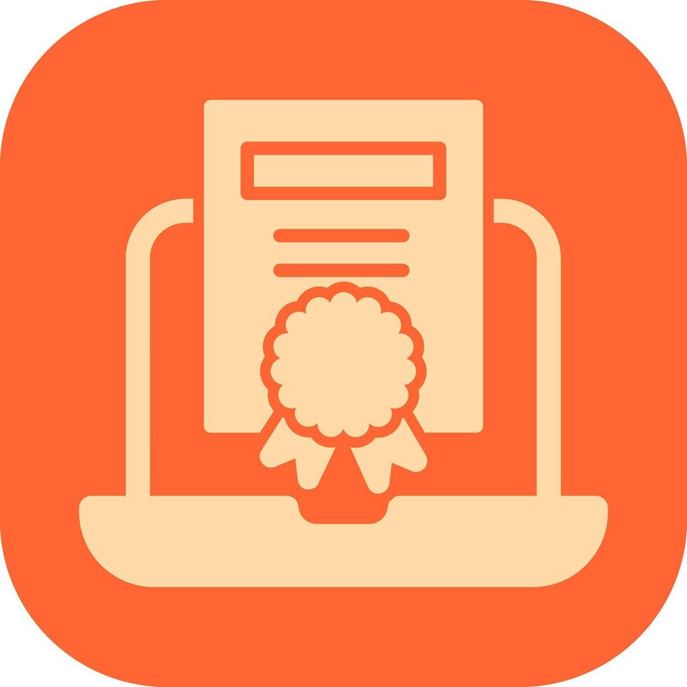 Online Certificate Vector Icon
