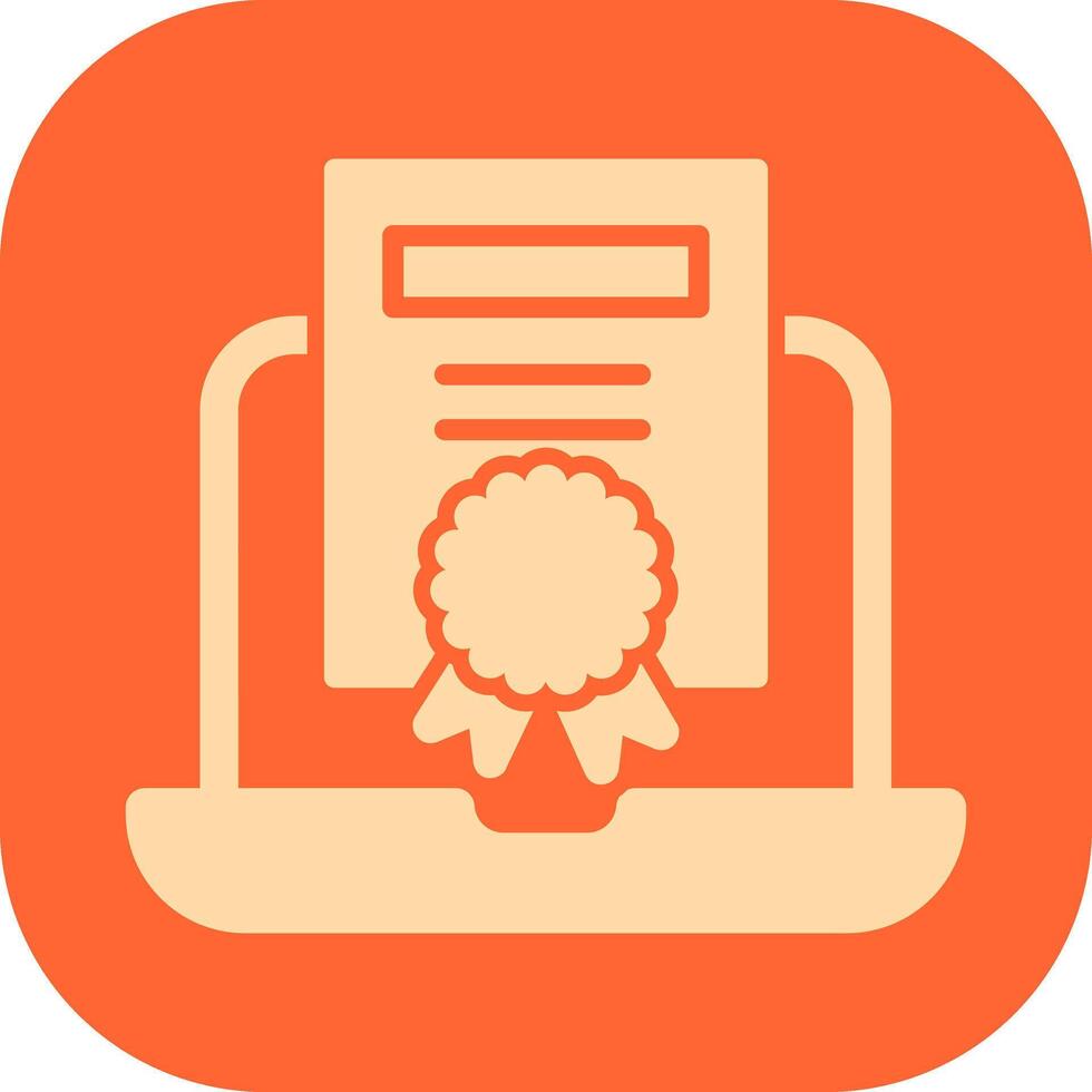 Online Certificate Vector Icon