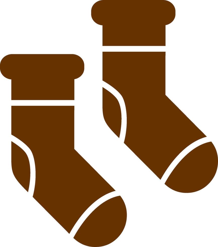 icono de vector de calcetines de invierno