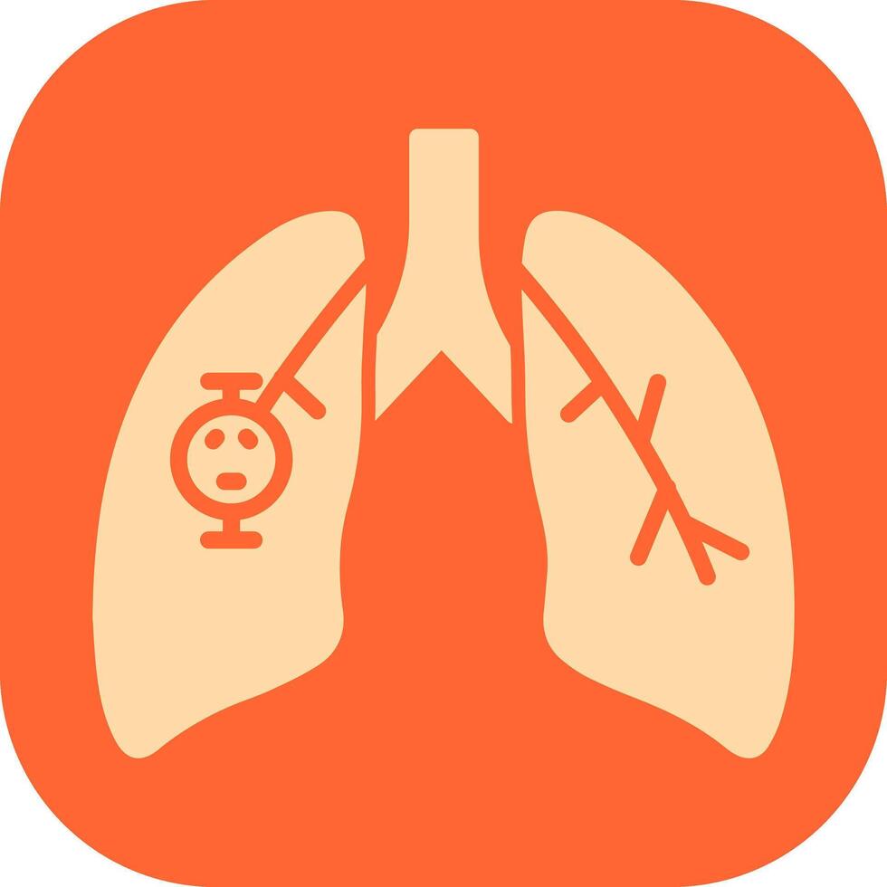 Lung Cancer Vector Icon