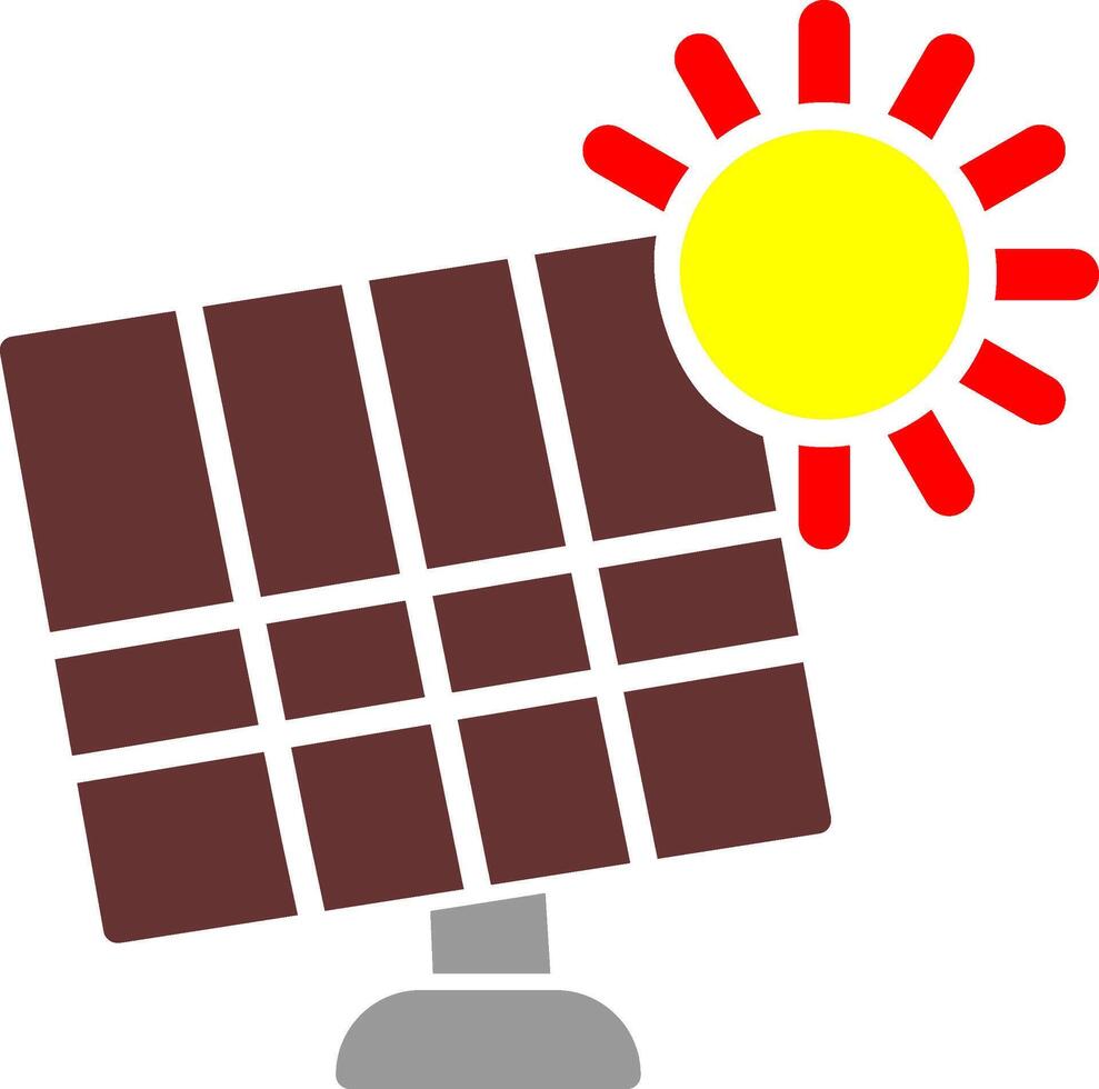 icono de vector de panel solar