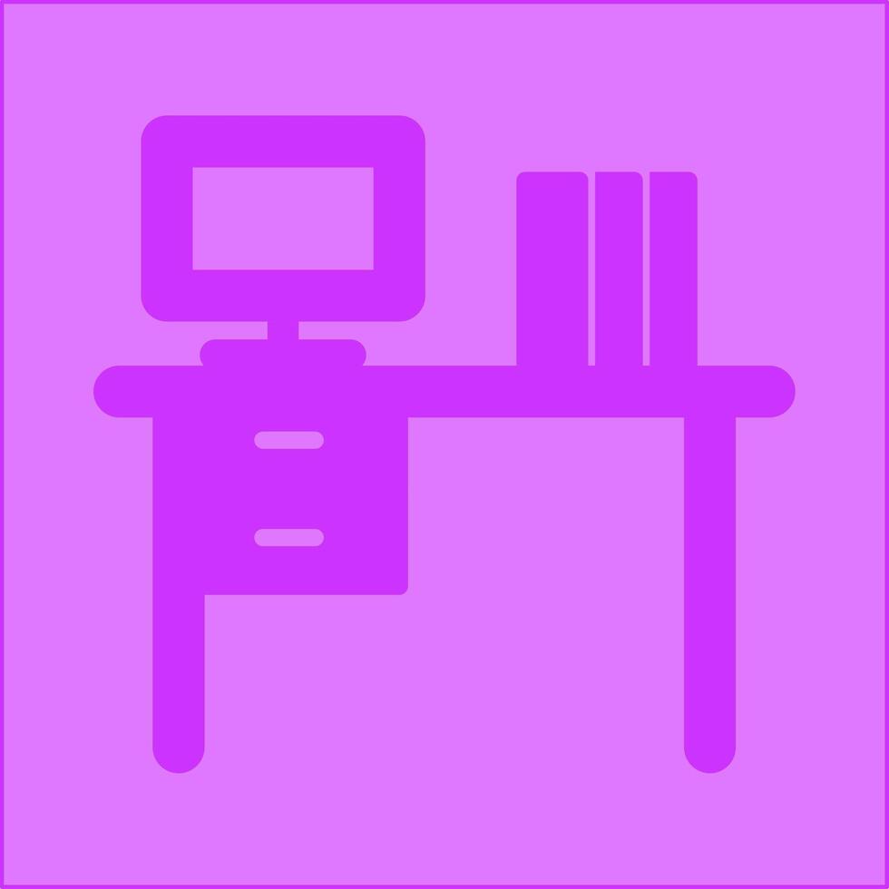 Office Desk Vector Icon