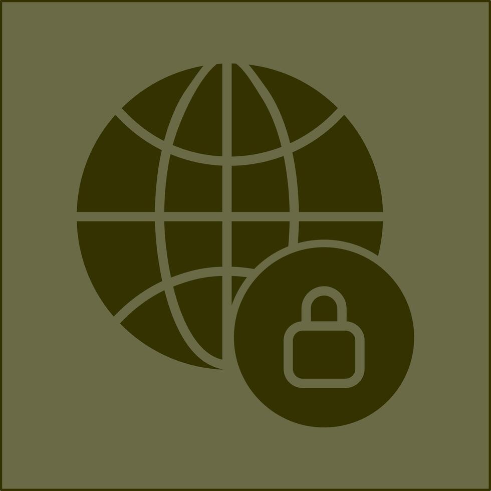 icono de vector de seguridad mundial
