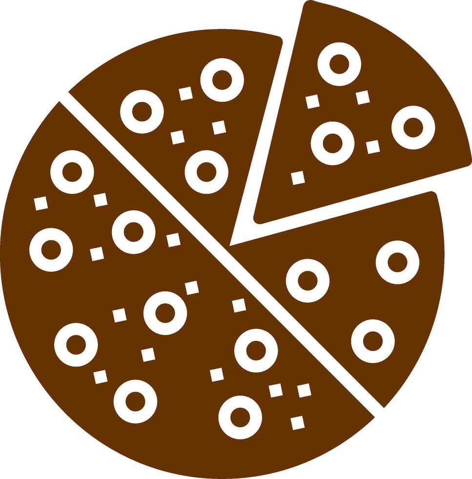 icono de vector de rebanada de pizza