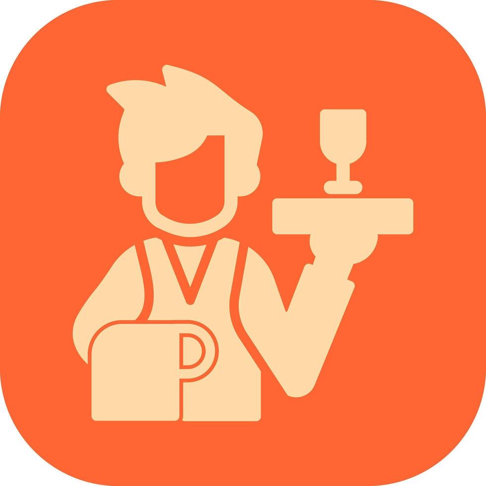 Waiter Vector Icon