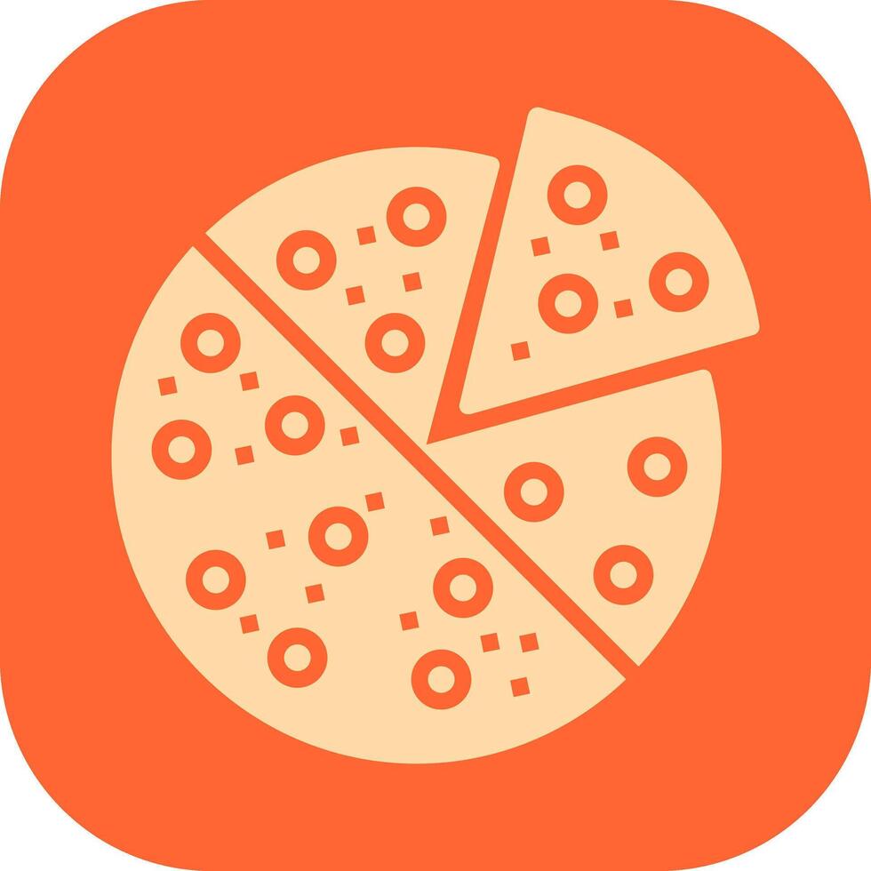 icono de vector de rebanada de pizza