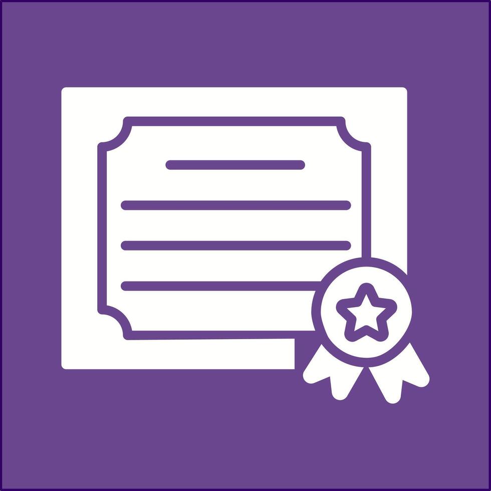 icono de vector de certificado