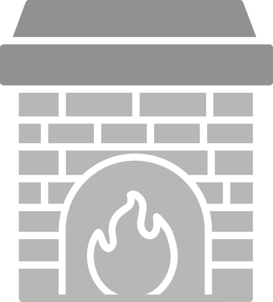 icono de vector de chimenea